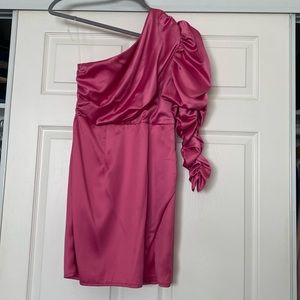 One shoulder cocktail dress